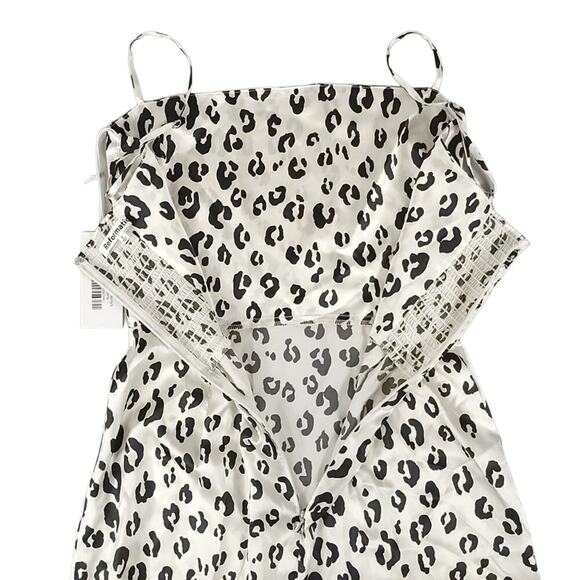 Reformation Kosta Silk Mini Dress Snow Leopard Animal Print Sleeveless - Picture 12 of 16